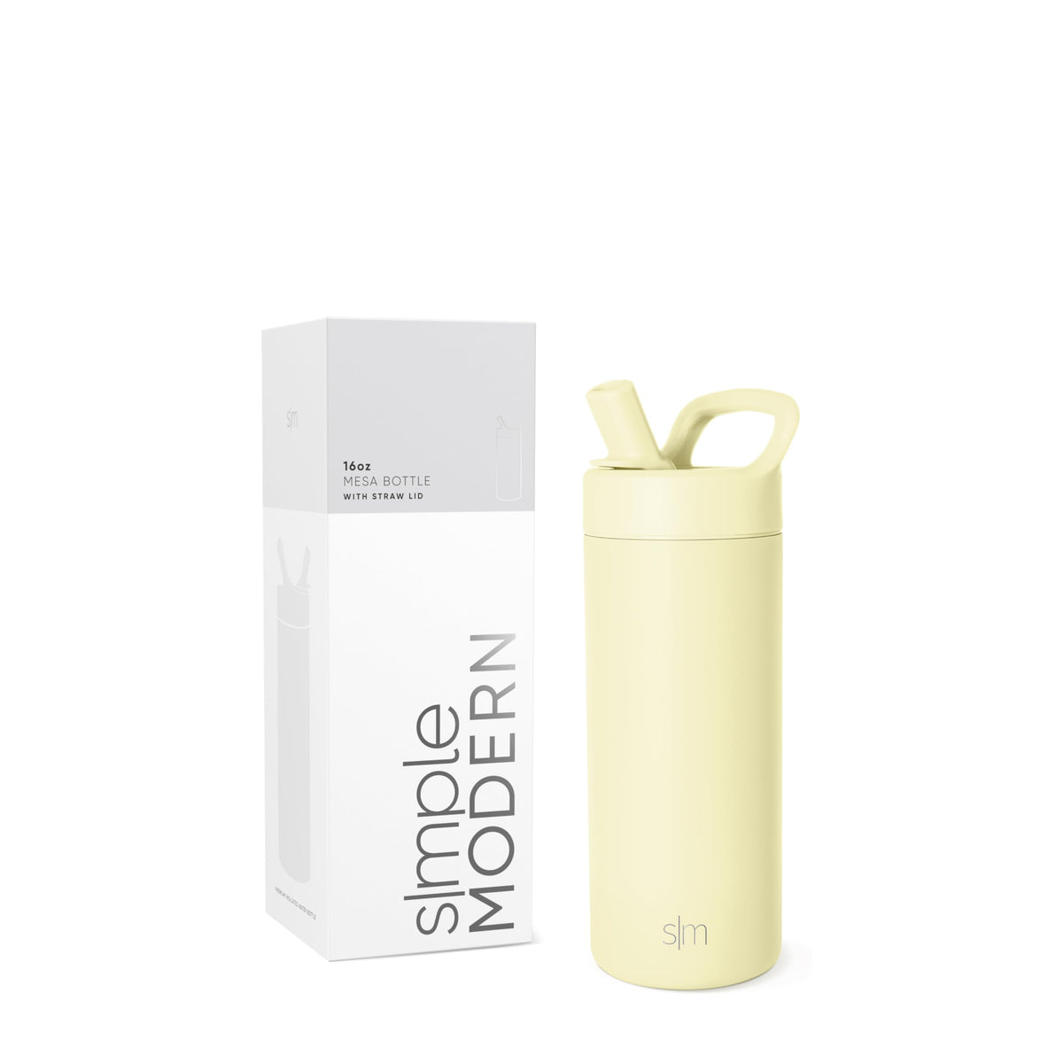 Simple Modern Insulated Water Bottle with Manual Straw | 24oz | Black