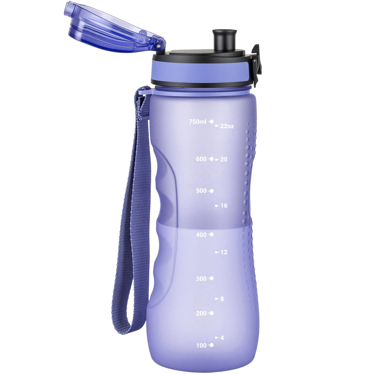 OLDLEY 32 oz Water Bottle, Motivational Water Bottle with Time Marker, Sports Water Bottle With Strap, Leakproof & BPA Free Large Water Bottles for School, Gym, Travel, Outdoor, Tritan, Transparent