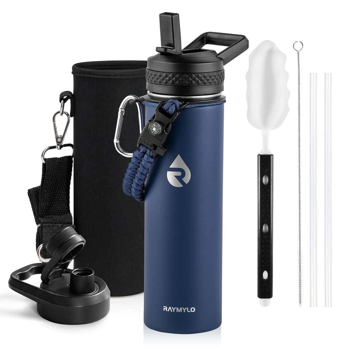 RAYMYLO One Gallon Water Bottle Insulated 128 oz, Stainless Steel