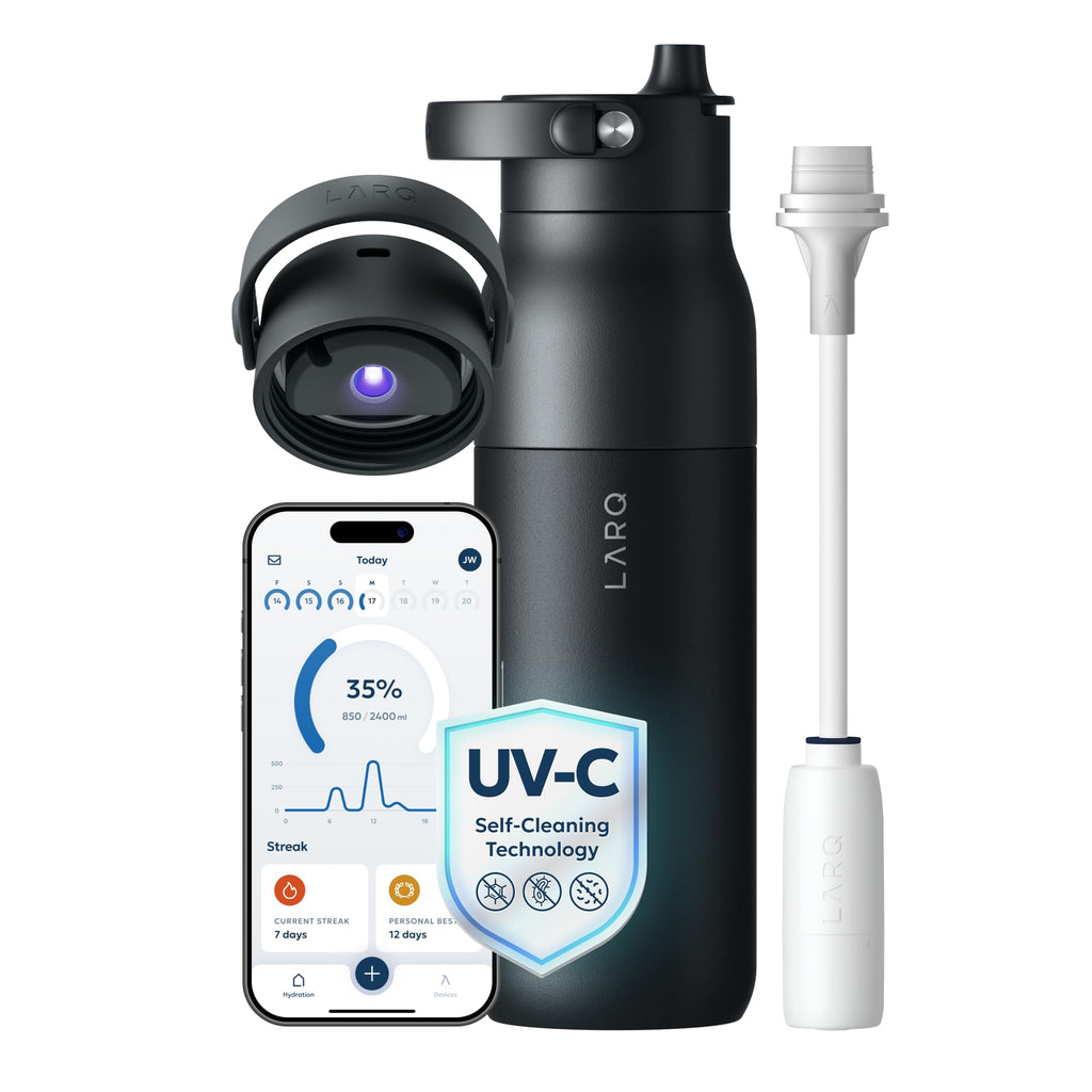 LARQ PureVis 2 Smart UV-C Self-Cleaning Insulated Water Bottle Filter Straw