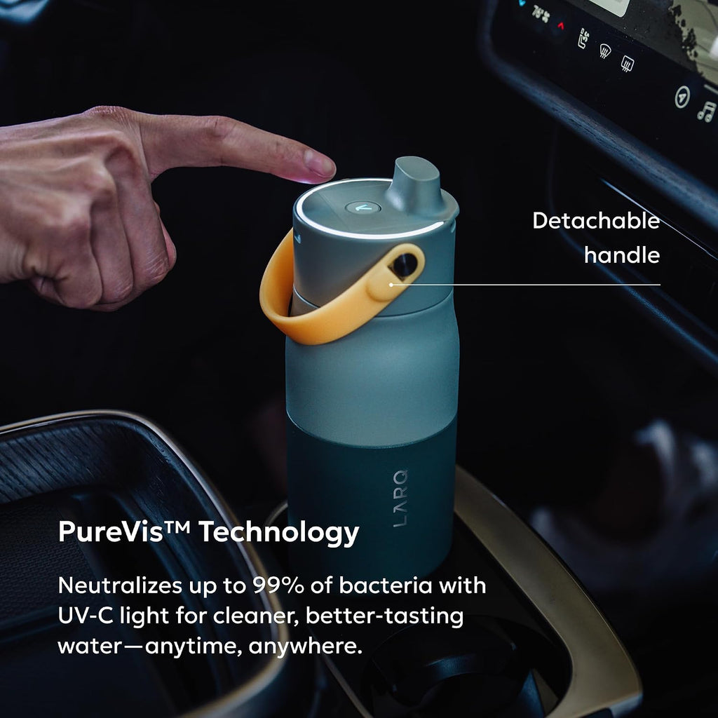 LARQ PureVis 2 Smart UV-C Self-Cleaning Insulated Water Bottle Filter Straw