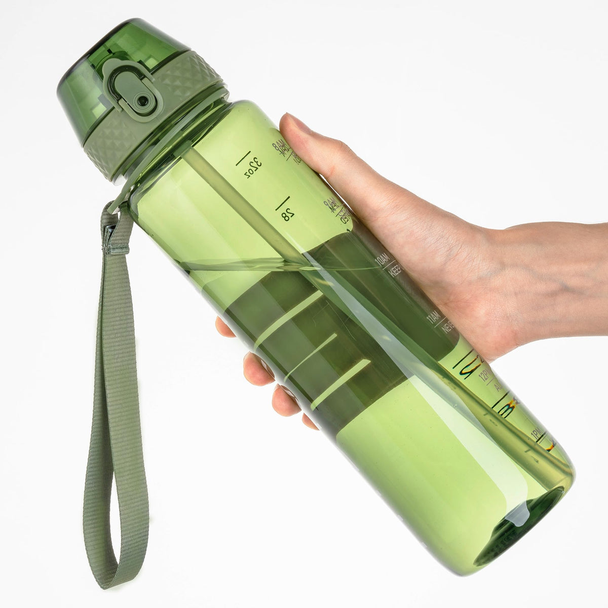 GOPPUS Water Bottle Clear Water Bottles 32oz Motivational with Time Marker Tritan BPA Free Sports Water Bottles Wide Mouth for Gym Travel Home School Office