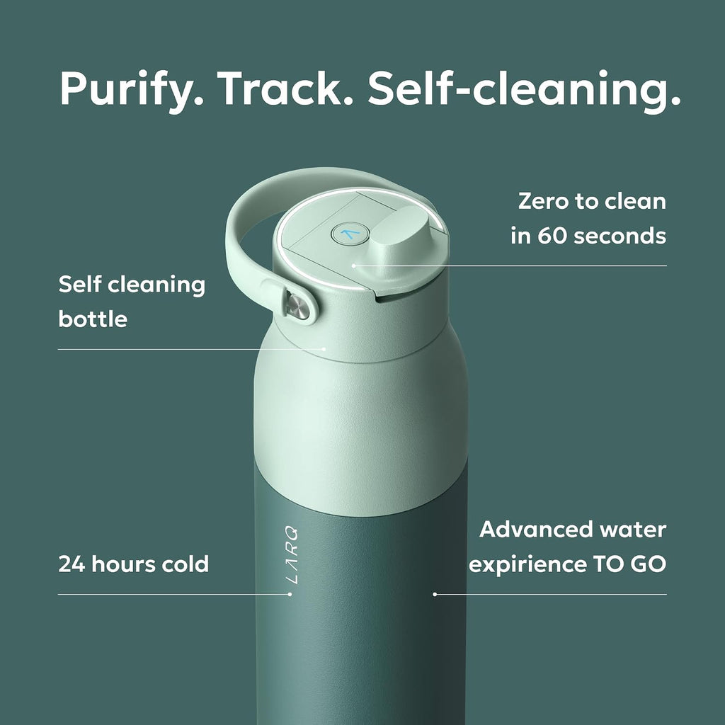 LARQ PureVis 2 Smart UV-C Self-Cleaning Insulated Water Bottle Filter Straw