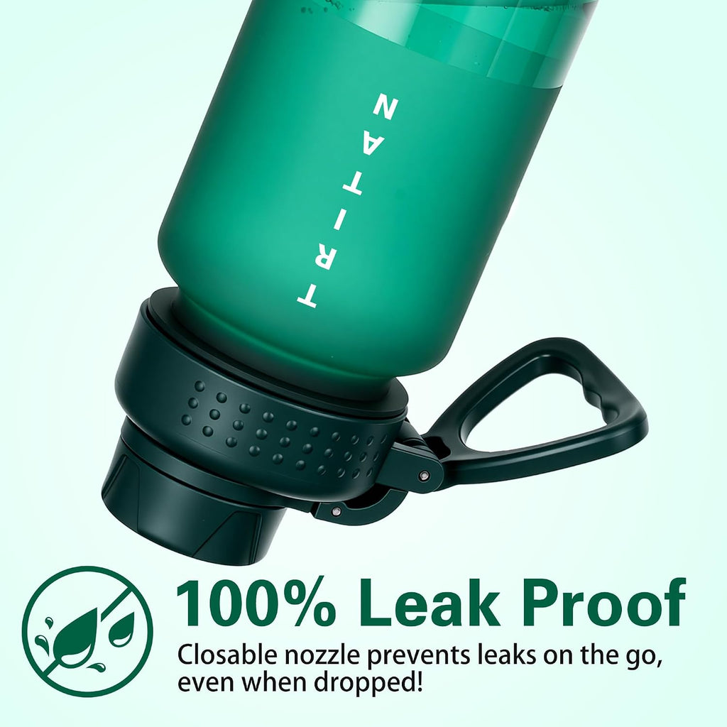 OLDLEY 32oz Matte Water Bottle with Handle, Tritan Leakproof Sports Bottle