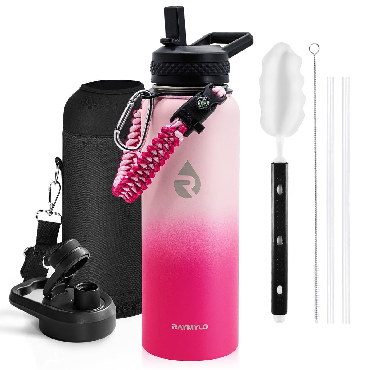 RAYMYLO One Gallon Water Bottle Insulated 128 oz, Stainless Steel