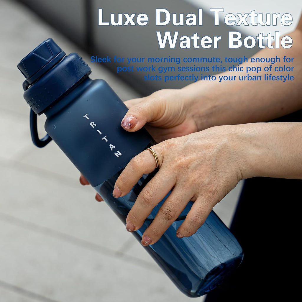 OLDLEY 32oz Matte Water Bottle with Handle, Tritan Leakproof Sports Bottle