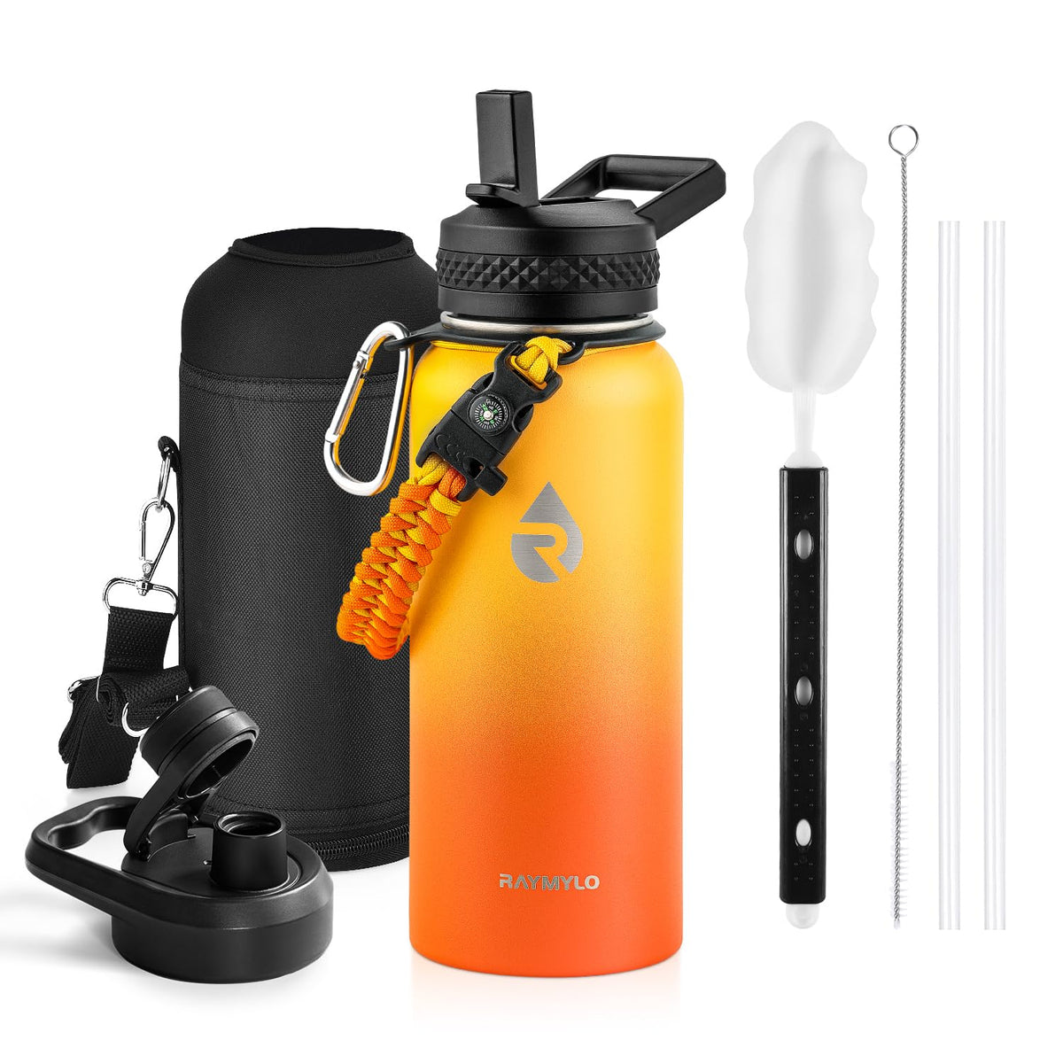 RAYMYLO One Gallon Water Bottle Insulated 128 oz, Stainless Steel